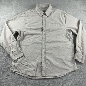 Free Assembly Shirt Mens XL Brown‎ White Stripe Long Sleeve Button Up